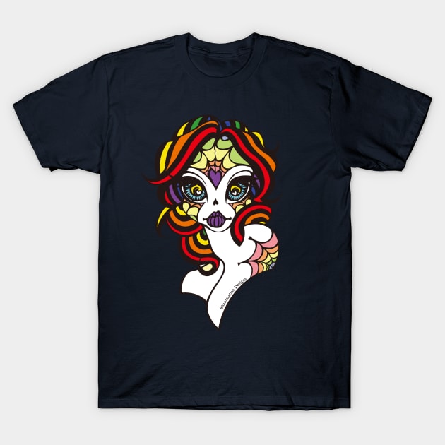 Rainbow Sugar Skull T-Shirt by Shanimation